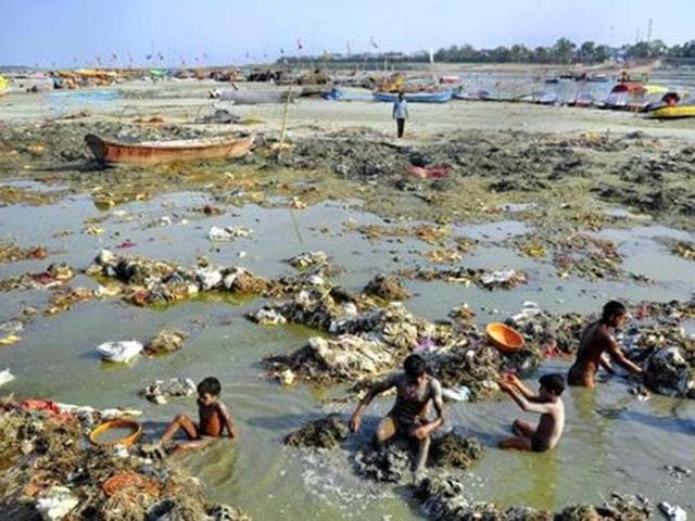 A recent parliamentary committee report said in all Rs 2.2 lakh crore had been spent over 32 years on Ganga cleaning drive, and the Modi-led government expects its fresh clean-up drive to cost Rs 80,000 crore.(AFP photo) A recent parliamentary committee report said in all Rs 2.2 lakh crore had been spent over 32 years on Ganga cleaning drive, and the Modi-led government expects its fresh clean-up drive to cost Rs 80,000 crore.(AFP photo)
