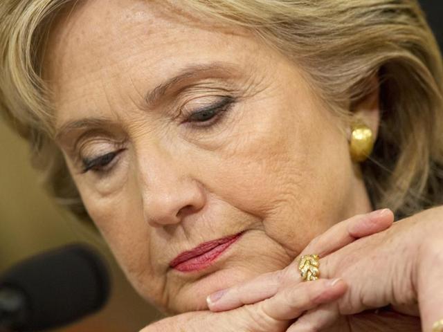 US Democratic presidential candidate and former Secretary of State Hillary Rodham Clinton, looks down during questioning on Capitol Hill in Washington. (AP) US Democratic presidential candidate and former Secretary of State Hillary Rodham Clinton, looks down during questioning on Capitol Hill in Washington. (AP)