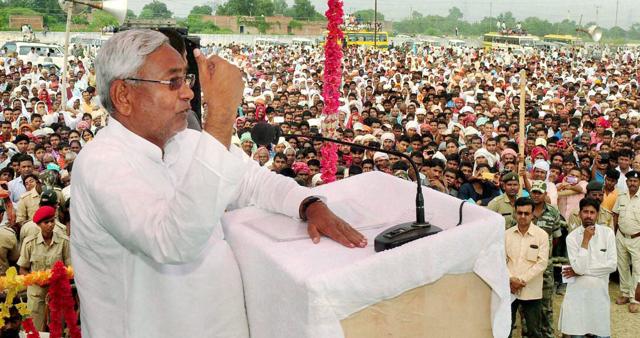 Bihar Chief Minister Nitish Kumar addressing an election rally in Dumraon on Sunday. His government’s success has unleashed aspirations that may come to haunt him. (PTI) Bihar Chief Minister Nitish Kumar addressing an election rally in Dumraon on Sunday. His government’s success has unleashed aspirations that may come to haunt him. (PTI)