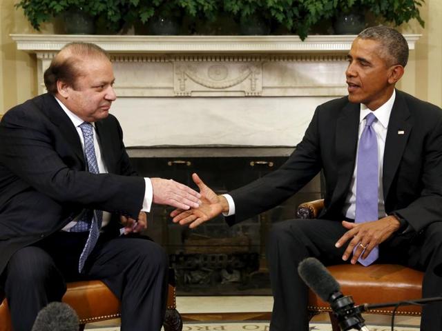 US President Barack Obama meets Pakistan's Prime Minister Nawaz Sharif in the Oval Office of the White House in Washington on Thursday. (REUTERS) US President Barack Obama meets Pakistan's Prime Minister Nawaz Sharif in the Oval Office of the White House in Washington on Thursday. (REUTERS)