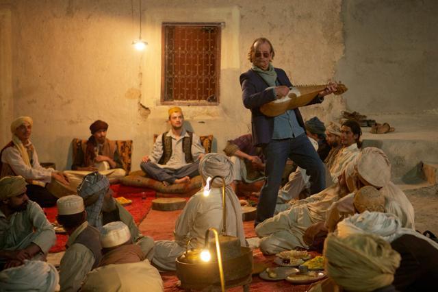This photo provided by Open Road Films shows Bill Murray as Richie Lanz in "Rock the Kasbah." (AP)