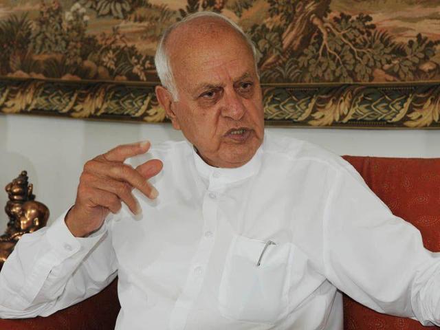 Kashmiri leader and former Union minister Farooq Abdullah has said militancy was growing in Jammu and Kashmir and communal tensions over issues, such as beef, was adding to it.(HT Photo) Kashmiri leader and former Union minister Farooq Abdullah has said militancy was growing in Jammu and Kashmir and communal tensions over issues, such as beef, was adding to it.(HT Photo)