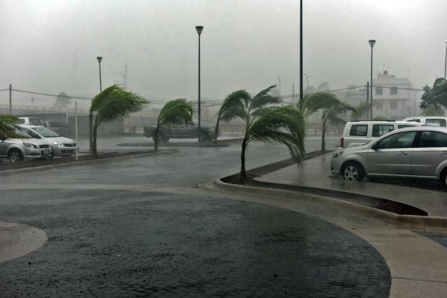 View of a street in Manzanillo, Colima state, Mexico on October 23, 2015, during hurricane Patricia. (AFP Photo) View of a street in Manzanillo, Colima state, Mexico on October 23, 2015, during hurricane Patricia. (AFP Photo)