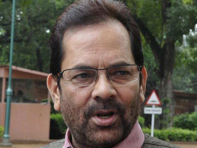 Union minister of state for parliamentary affairs Mukhtar Abbas Naqvi on Saturday said the beef row was blown out of proportion. (PTI Photo) Union minister of state for parliamentary affairs Mukhtar Abbas Naqvi on Saturday said the beef row was blown out of proportion. (PTI Photo)