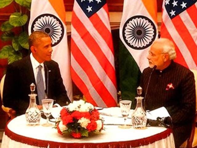 US President Barack Obama and Prime Minister Narendra Modi at Hyderabad House, in New Delhi. Tasked to investigate the Modi government specifically by US congress, the agency, US International Trade Commission, found much to praise and little to criticize.(Gurinder Osan/HT Photo) US President Barack Obama and Prime Minister Narendra Modi at Hyderabad House, in New Delhi. Tasked to investigate the Modi government specifically by US congress, the agency, US International Trade Commission, found much to praise and little to criticize.(Gurinder Osan/HT Photo)