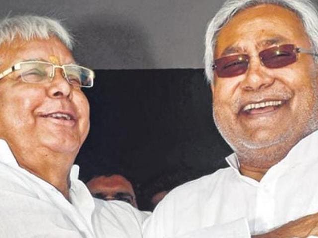 RJD’s Lalu Prasad (left) and Nitish Kumar’s JD-U have formed a ‘Grand Alliance’ with Congress to fight assembly elections in Bihar.(File photo) RJD’s Lalu Prasad (left) and Nitish Kumar’s JD-U have formed a ‘Grand Alliance’ with Congress to fight assembly elections in Bihar.(File photo)