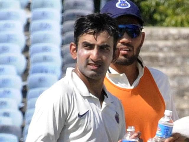 Delhi openers, skipper Gautam Gambhir (L) and vice captain Unmukt Chand (R) during a Ranji Trophy match. (HT File Photo) Delhi openers, skipper Gautam Gambhir (L) and vice captain Unmukt Chand (R) during a Ranji Trophy match. (HT File Photo)