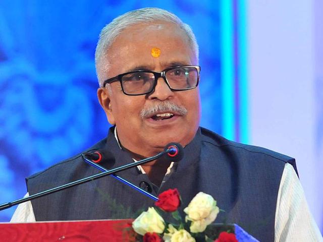 RSS general secretary Bhaiyyaji Joshi (Shankar Mourya/HT Photo) RSS general secretary Bhaiyyaji Joshi (Shankar Mourya/HT Photo)