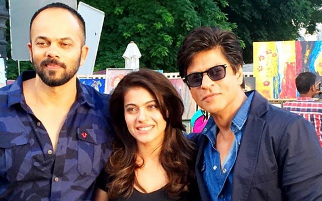 Shah Rukh Khan with his Dilwale co-star Kajol and director Rohit Shetty. Shah Rukh Khan with his Dilwale co-star Kajol and director Rohit Shetty.