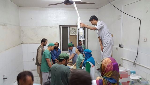 Afghan MSF surgeons work in an undamaged part of the MSF hospital in Kunduz after the operating theatres were destroyed in the airstrike. (AFP Photo) Afghan MSF surgeons work in an undamaged part of the MSF hospital in Kunduz after the operating theatres were destroyed in the airstrike. (AFP Photo)