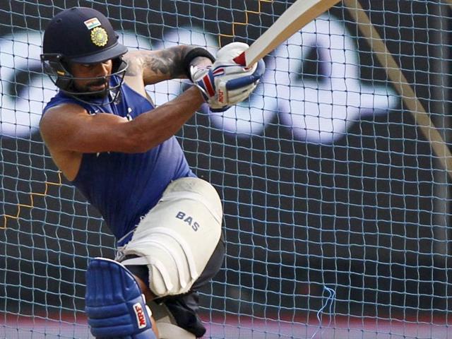 Virat Kohli bats in the nets during a practice session ahead of their fifth and final one-day international cricket match against South Africa in Mumbai. (Reuters Photo) Virat Kohli bats in the nets during a practice session ahead of their fifth and final one-day international cricket match against South Africa in Mumbai. (Reuters Photo)