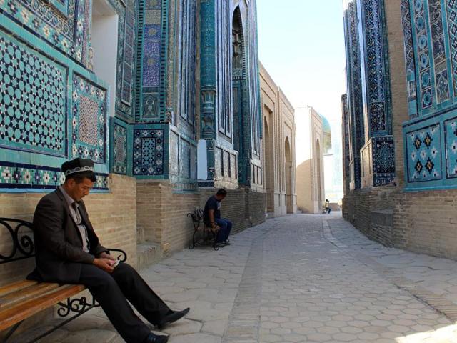 Royal necropolis Shah-i-Zinda (11th-19th Century), Samarkand. (Rama Arya/HT)