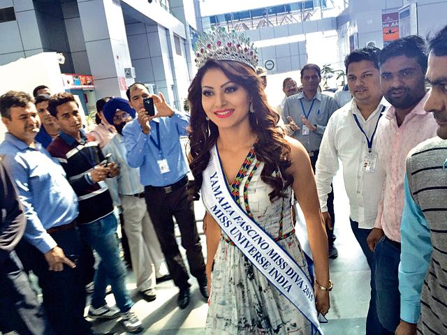 Uttarakhand girl Urvashi Rautela, who has been selected to represent India in the upcoming Miss Universe(HT Photo)