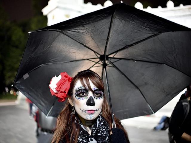 La Calavera Catrina was a satire on those Mexican natives, who in pre-revolutionary Mexico, aspired to adopt European aristocratic traditions. (AFP)