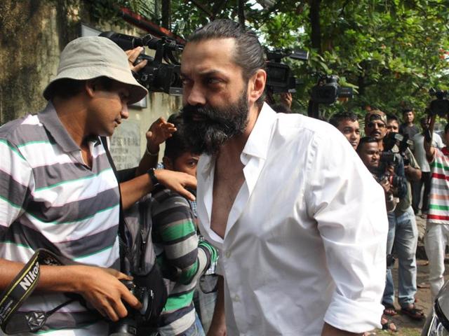 Bobby Deol during the funeral of actor Ajit Deol in Mumbai. (IANS)
