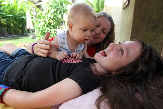 Jenn plays with her baby son, Cody, and daughter, Charley. "Life isn't about being successful, it's about being significant. And she's certainly significant," Jenn says. "So many others aren't, because they're never seen. We make sure she is." (AP) Jenn plays with her baby son, Cody, and daughter, Charley. "Life isn't about being successful, it's about being significant. And she's certainly significant," Jenn says. "So many others aren't, because they're never seen. We make sure she is." (AP)