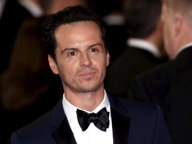 Andrew Scott poses for photographers on the red carpet at the world premiere of the new James Bond 007 film Spectre. (REUTERS)