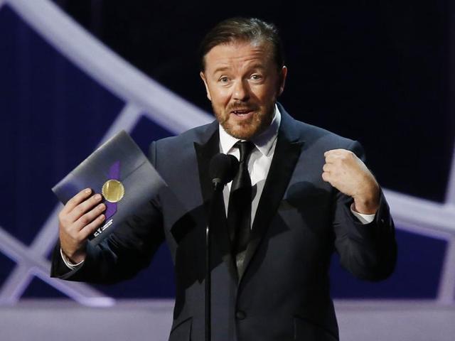 The Hollywood Foreign Press Association and NBC announced that the sharp-tongued humorist Ricky Gervais will preside over the 73rd Annual Golden Globe Awards, set for January 10, 2016.(Joel Ryan/Invision/AP)
