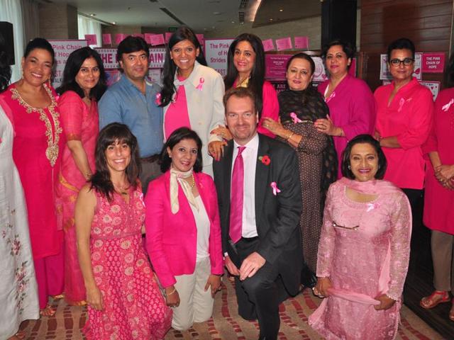 While celebrating Pink October, city-based breast cancer survivors have come forward to share their stories of victory over the deadly disease.(Karun Sharma/HT Photo)