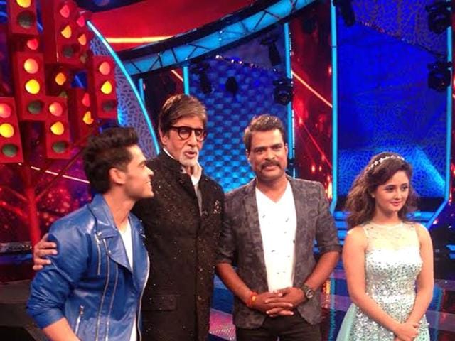 Ranjeet Singh (in brown jacket) with Amitabh Bachchan on the sets of the TV show in Mumbai. Ranjeet Singh (in brown jacket) with Amitabh Bachchan on the sets of the TV show in Mumbai.