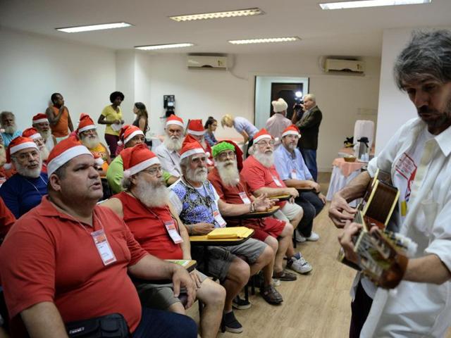 There is a huge demand for trained Santa Claus in Brazil. (AFP)