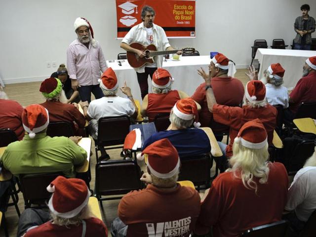 The school for Santa Claus in Rio de Janeiro was founded in 1993. (AFP)