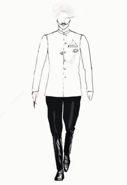 A sketch of Harbhajan’s dress that he will wear at his reception. A sketch of Harbhajan’s dress that he will wear at his reception.