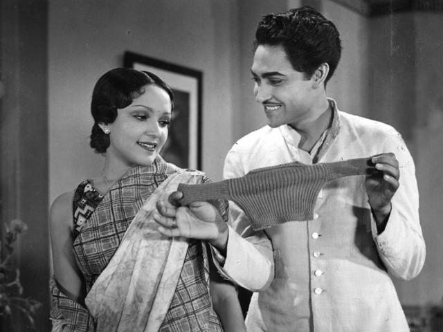 Devika Rani and Ashok Kumar in an iconic scene from Nirmala, released in 1938. (Josef Wirsching)