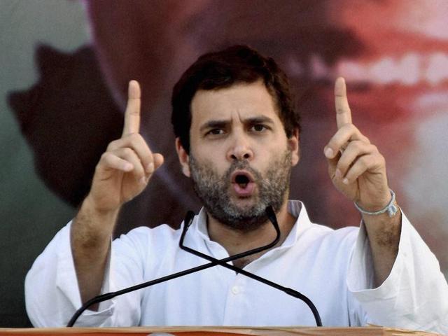 Congress Vice President Rahul Gandhi at an election rally in Areraj, Bihar. (PTI) Congress Vice President Rahul Gandhi at an election rally in Areraj, Bihar. (PTI)