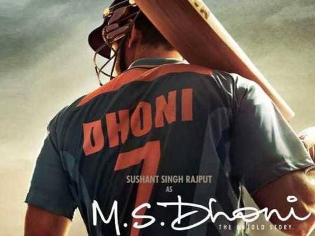 Sushant Singh Rajput in a poster of Neeraj Pandey's MS Dhoni biopic.