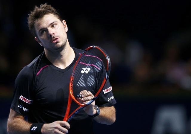 Stan Wawrinka reacts after losing a point. (Reuters Photo) Stan Wawrinka reacts after losing a point. (Reuters Photo)