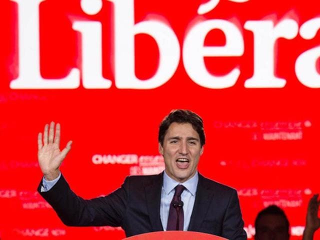 Canadian Liberal Party leader Justin Trudeau speaks in Montreal after winning the general elections. (AFP Photo) Canadian Liberal Party leader Justin Trudeau speaks in Montreal after winning the general elections. (AFP Photo)