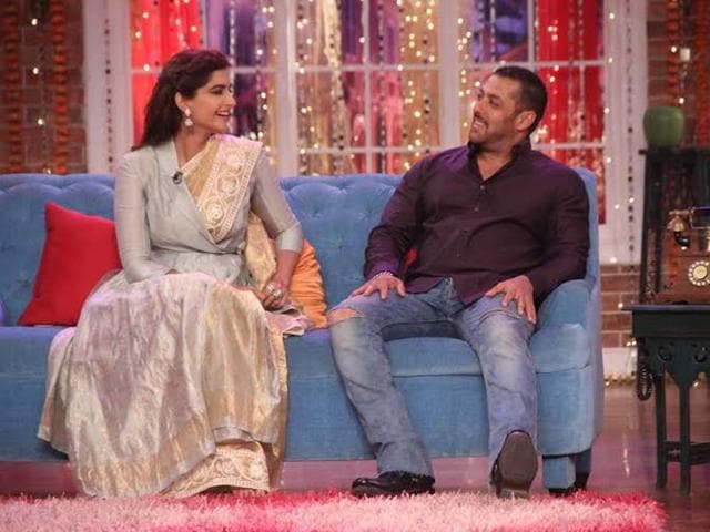 Salman Khan and Sonam Kapoor have a good time on the sets of Comedy Nights with Kapil. (COLORS TV) Salman Khan and Sonam Kapoor have a good time on the sets of Comedy Nights with Kapil. (COLORS TV)