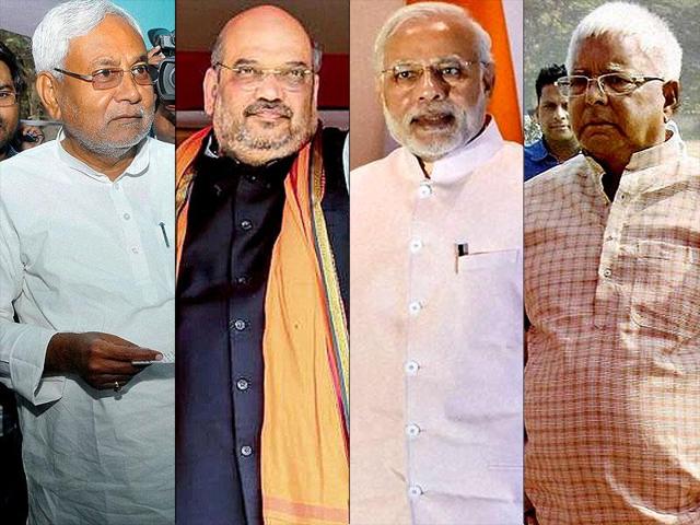 Storm in a teacup: A combination photo of Bihar CM Nitish Kumar, BJP chief Amit Shah, Prime Minister Narendra Modi and RJD chief Lalu Prasad. (Agencies) Storm in a teacup: A combination photo of Bihar CM Nitish Kumar, BJP chief Amit Shah, Prime Minister Narendra Modi and RJD chief Lalu Prasad. (Agencies)