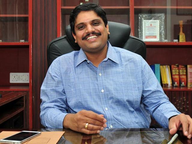 Newly Appointed Deputy commissioner UT Ajit Balaji Joshi in his office in sector 17 , Chandigarh on Thursday, October 30, 2015. (Ravi Kumar/HT photo) Newly Appointed Deputy commissioner UT Ajit Balaji Joshi in his office in sector 17 , Chandigarh on Thursday, October 30, 2015. (Ravi Kumar/HT photo)