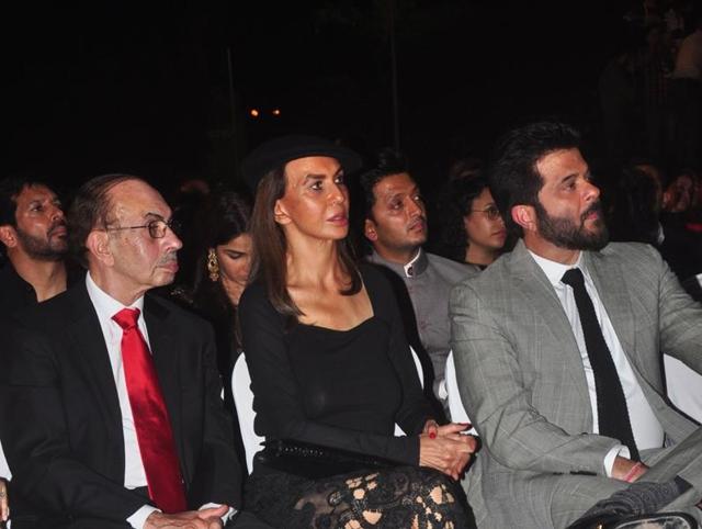 Adi Godrej, Parmeshwar Godrej and actor Anil Kapoor during Jio MAMI 17th Mumbai Film Festival Opening Ceremony in Mumbai. (IANS)