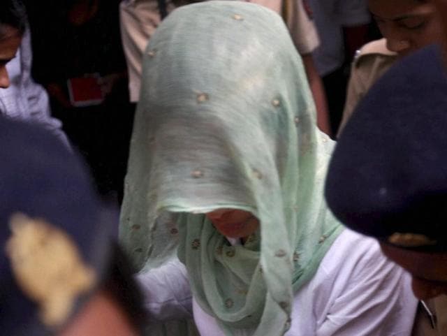 Indrani Mukherjea was produced Killa Court in Mumbai on Saturday. (PTI Photo) Indrani Mukherjea was produced Killa Court in Mumbai on Saturday. (PTI Photo)