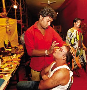 “I’ve been doing theatre since the 1990s. But once I began playing Ram, I decided this was what I wanted to do,” says Vijay Kumar, 35, who has a day job as a make-up artist (Photo by Ajay Aggarwal/ Hindustan Times) (Hindustan Times) “I’ve been doing theatre since the 1990s. But once I began playing Ram, I decided this was what I wanted to do,” says Vijay Kumar, 35, who has a day job as a make-up artist (Photo by Ajay Aggarwal/ Hindustan Times) (Hindustan Times)