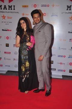 Genelia and Ritesh Deshmukh during Jio MAMI 17th Mumbai Film Festival Opening Ceremony in Mumbai. (IANS)