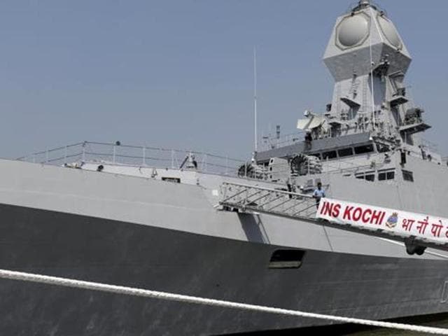 A file photograph of INS Kochi. (REUTERS) A file photograph of INS Kochi. (REUTERS)