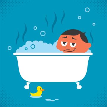 Piping hot water can strip away oil from the skin. (Shutterstock) Piping hot water can strip away oil from the skin. (Shutterstock)