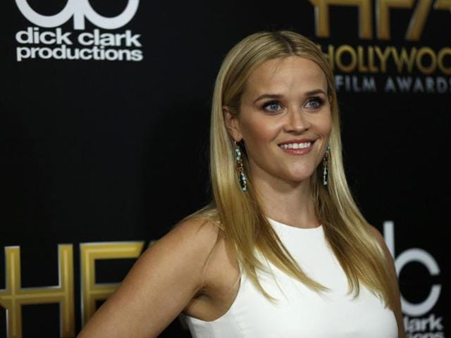 Actor Reese Witherspoon is all smiles at the Hollywood Film Awards in Beverly Hills. (REUTERS)