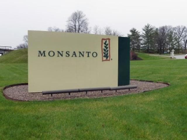 The entrance sign is seen at the headquarters of Monsanto, at Creve Coeur (St. Louis), Missouri. (AFP)