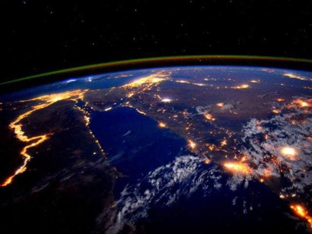 Nasa astronaut Scott Kelly, recently past the halfway mark of his one-year mission to the International Space Station, photographed the Nile River during a nighttime flyover on Sept. 22, 2015.
