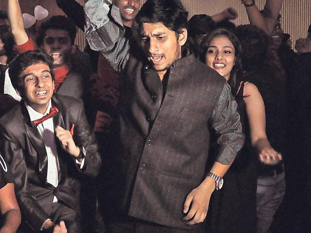Amity University kids partying. (HT photo/Rajeev Choudhary)