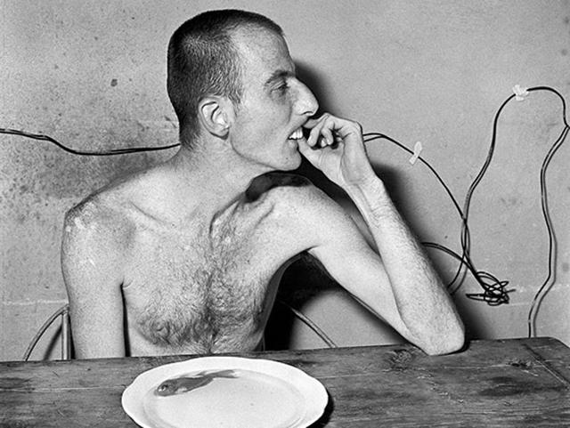 ‘Lunchtime’ (1999) from the series, Shadow Chamber. (Roger Ballen and PHOTOINK)