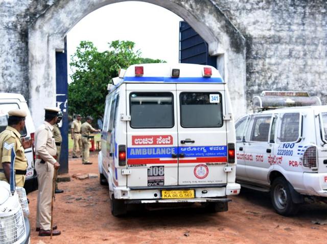 A man accused of murdering two prominent Bajrang Dal leaders and his close associate were killed inside the Mangalore prison on Monday morning. (HT Photo)