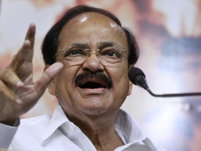 Union Minister of Urban Development, Housing and Urban Poverty Alleviation and Parliamentary Affairs, Venkaiah Naidu addressing a press conference at BJP headquarters, in New Delhi, India. (Hindustan Times) Union Minister of Urban Development, Housing and Urban Poverty Alleviation and Parliamentary Affairs, Venkaiah Naidu addressing a press conference at BJP headquarters, in New Delhi, India. (Hindustan Times)