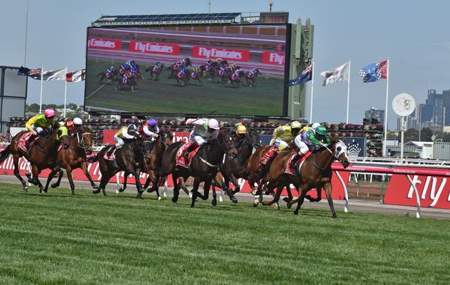 Jockey Michelle Payne of Australia thunders ahead of the field on Prince of Penzance on her way to winning the Melbourne Cup. (AFP Photo) Jockey Michelle Payne of Australia thunders ahead of the field on Prince of Penzance on her way to winning the Melbourne Cup. (AFP Photo)