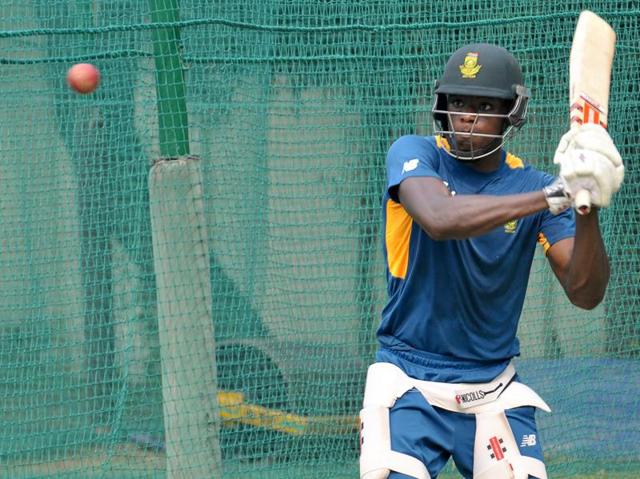 Kagiso Rabada of South Africa gears up for the upcoming test match in Mohali. (Gurpreet Singh/HT) 